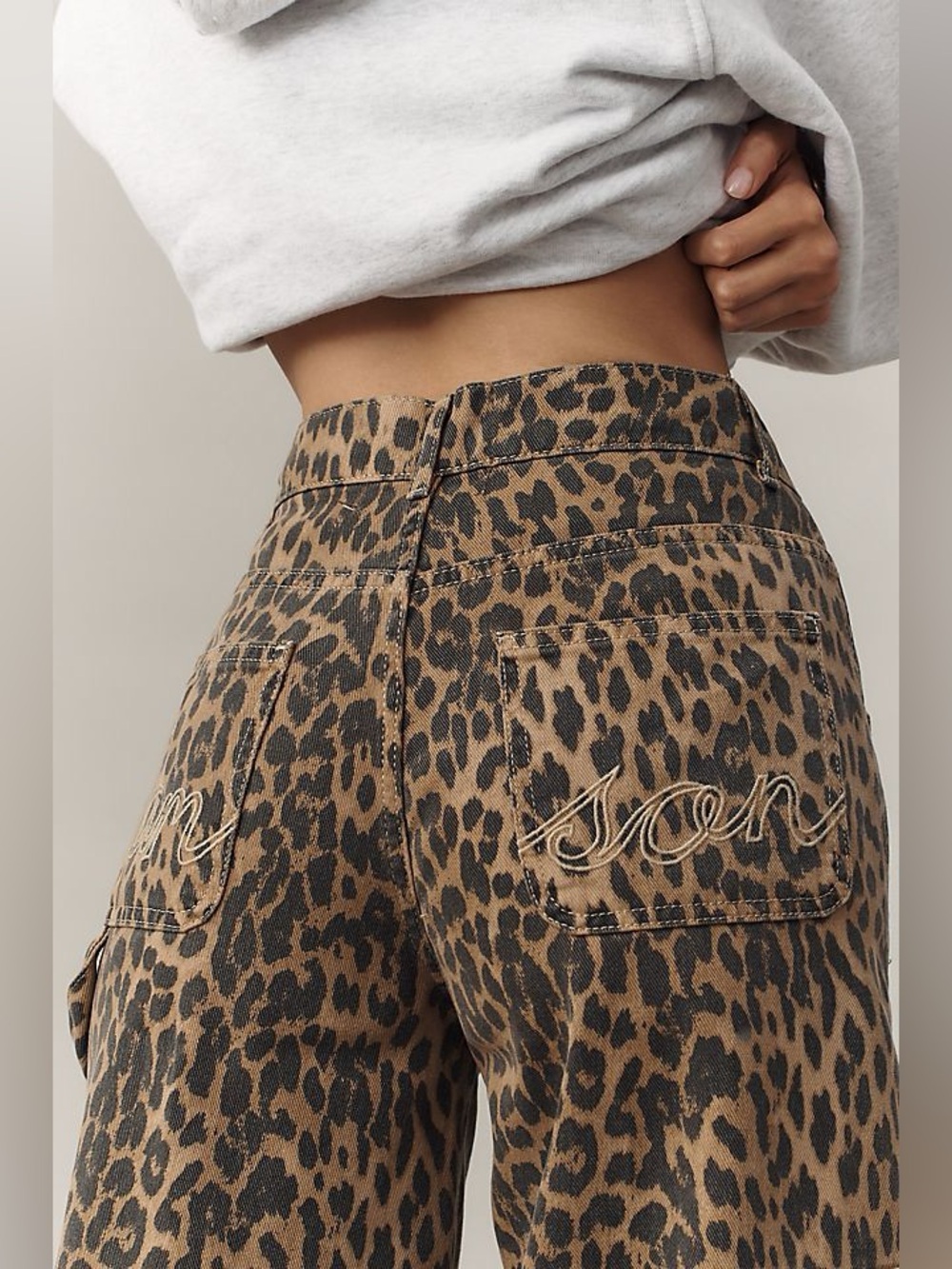 Damson Madder Leopard Carpenter Cargo Pants UK 8 / US 4 - Picture 6 of 16